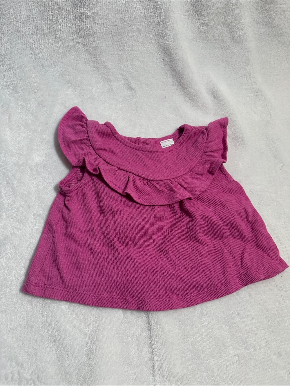 Carter's Bright Magenta Ruffle Tank Top